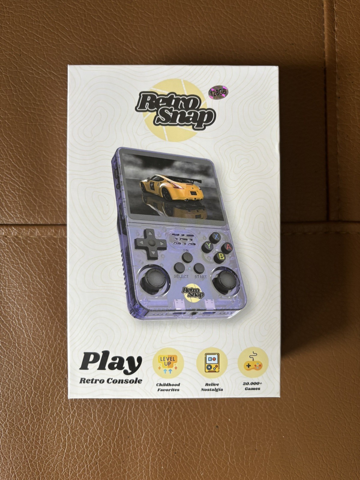 RetroSnap Play Retro Handheld Video Game System 128GB 40k+ games Linux Purple