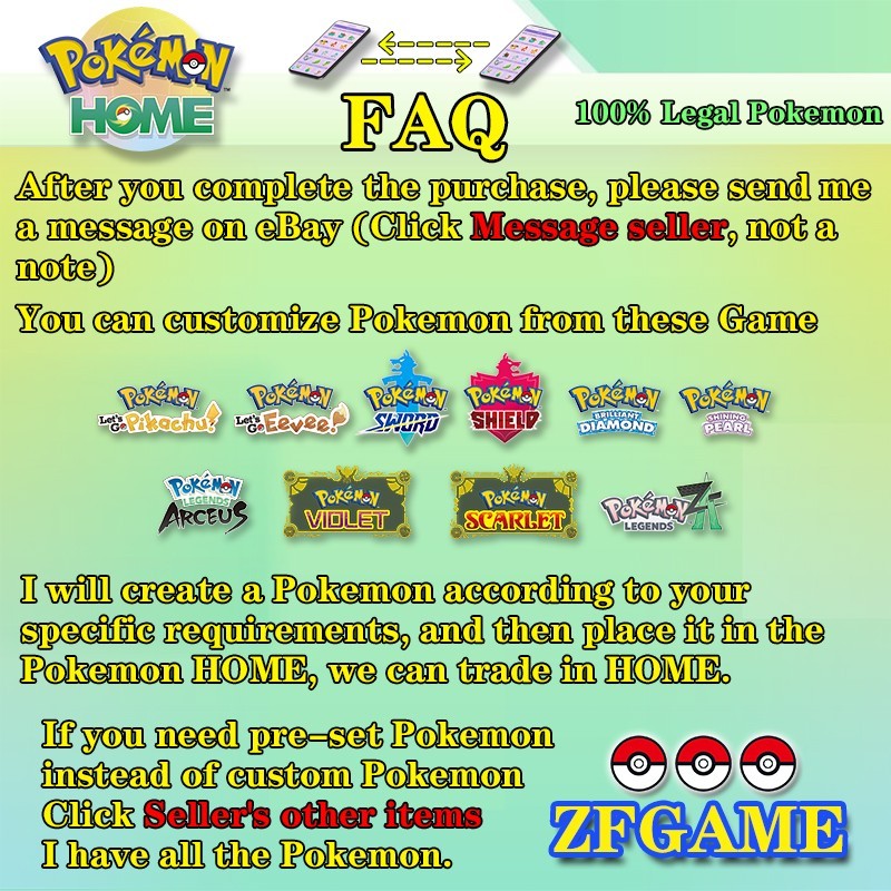 ✨POKEMON HOME CUSTOM🚀ANY SHINY/NORMAL 6IV POKEMON✨Online delivery⚡