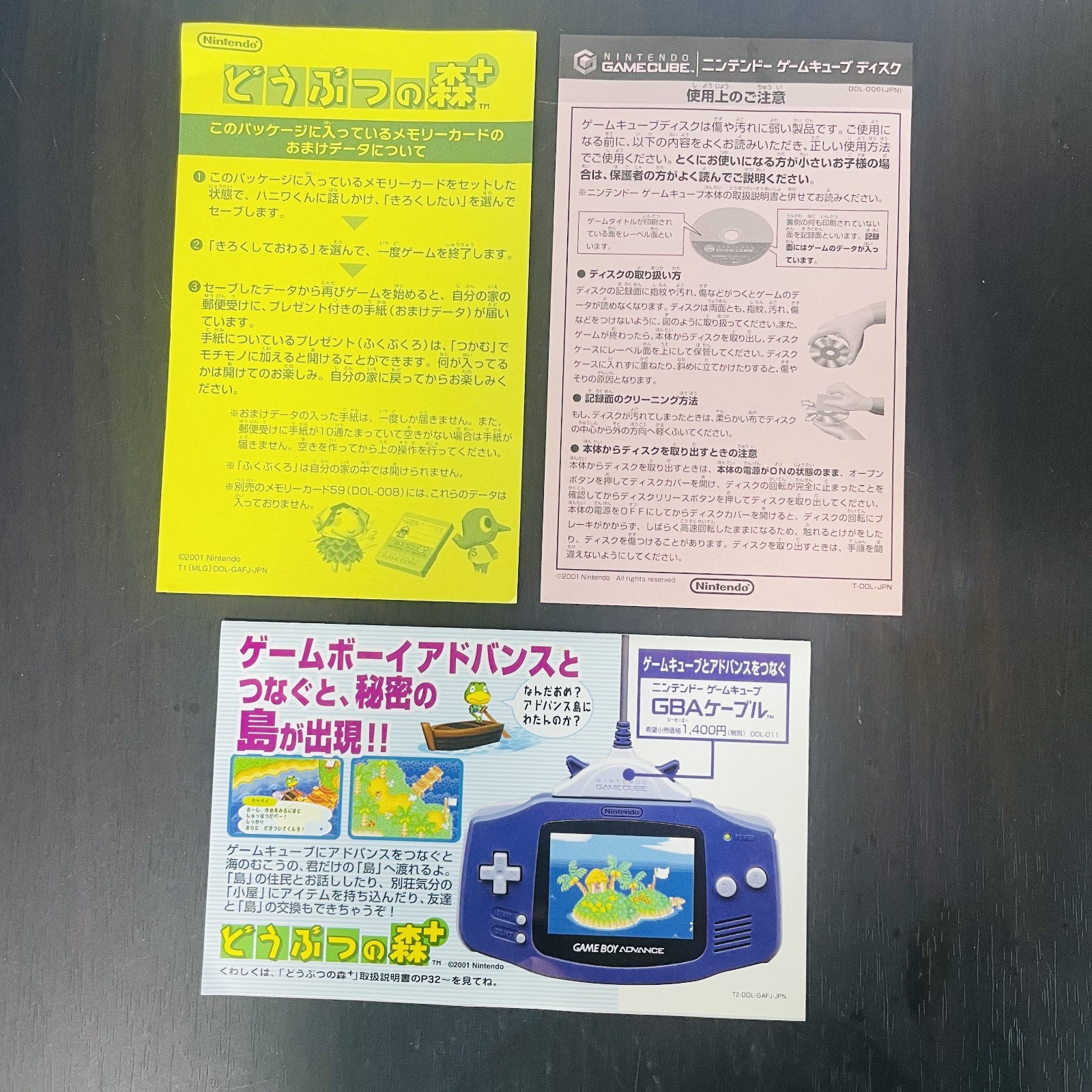 Animal Crossing Nintendo Game Cube 2001 Japanese Version No Memory Card Rare