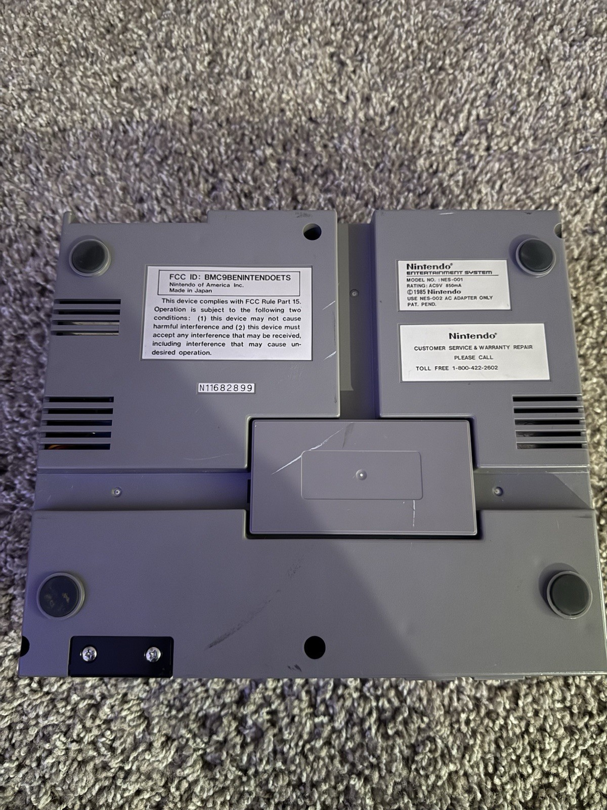 Nintendo Entertainment System NES-001 Console Gray Zapper Gun Platform NES