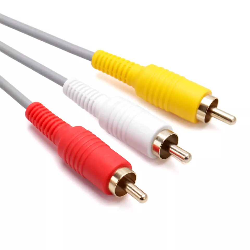 6FT Audio Video AV Composite 3 RCA Cable for Nintendo Wii / Wii U