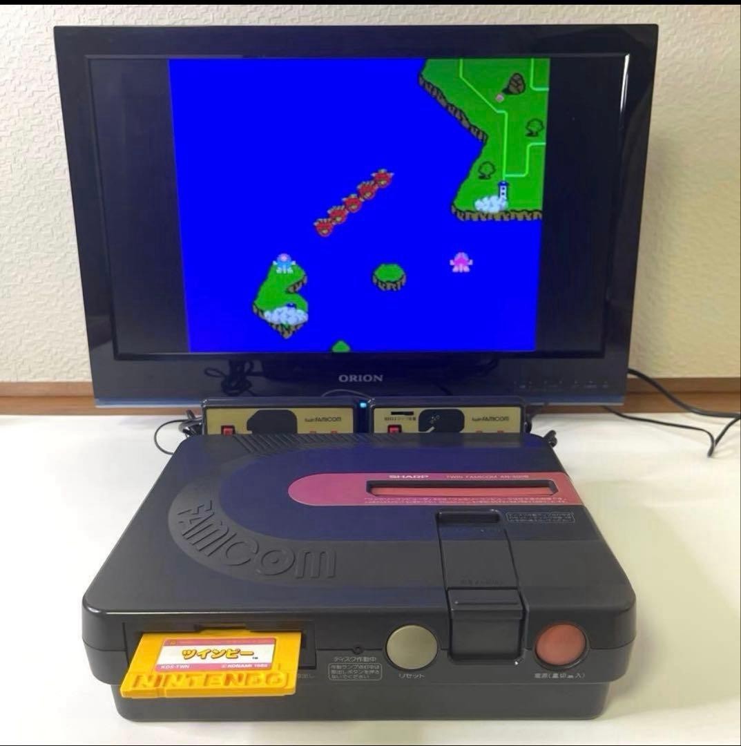 Sharp Twin Famicom Console AN-500B [Belt Replaced / Tested] Console Only Japan
