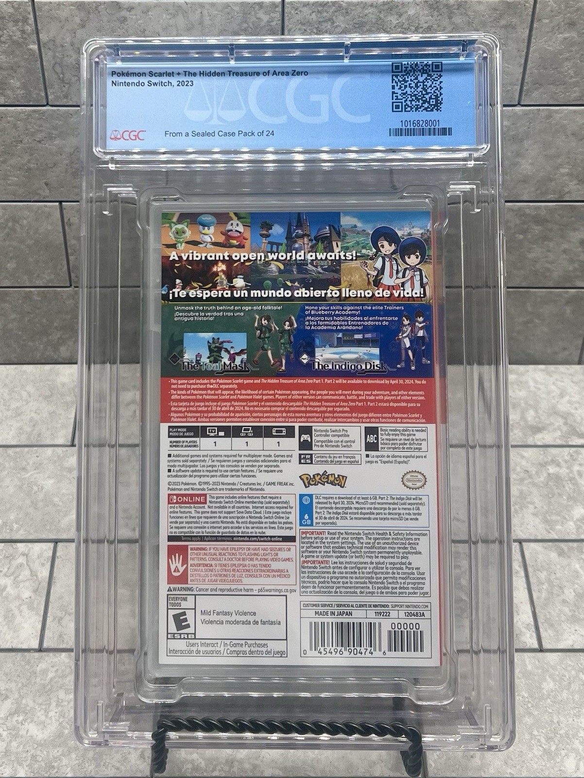 Pokémon Scarlet + The Hidden Treasure of Area Zero CGC U9.8 A++ Switch [120483A]