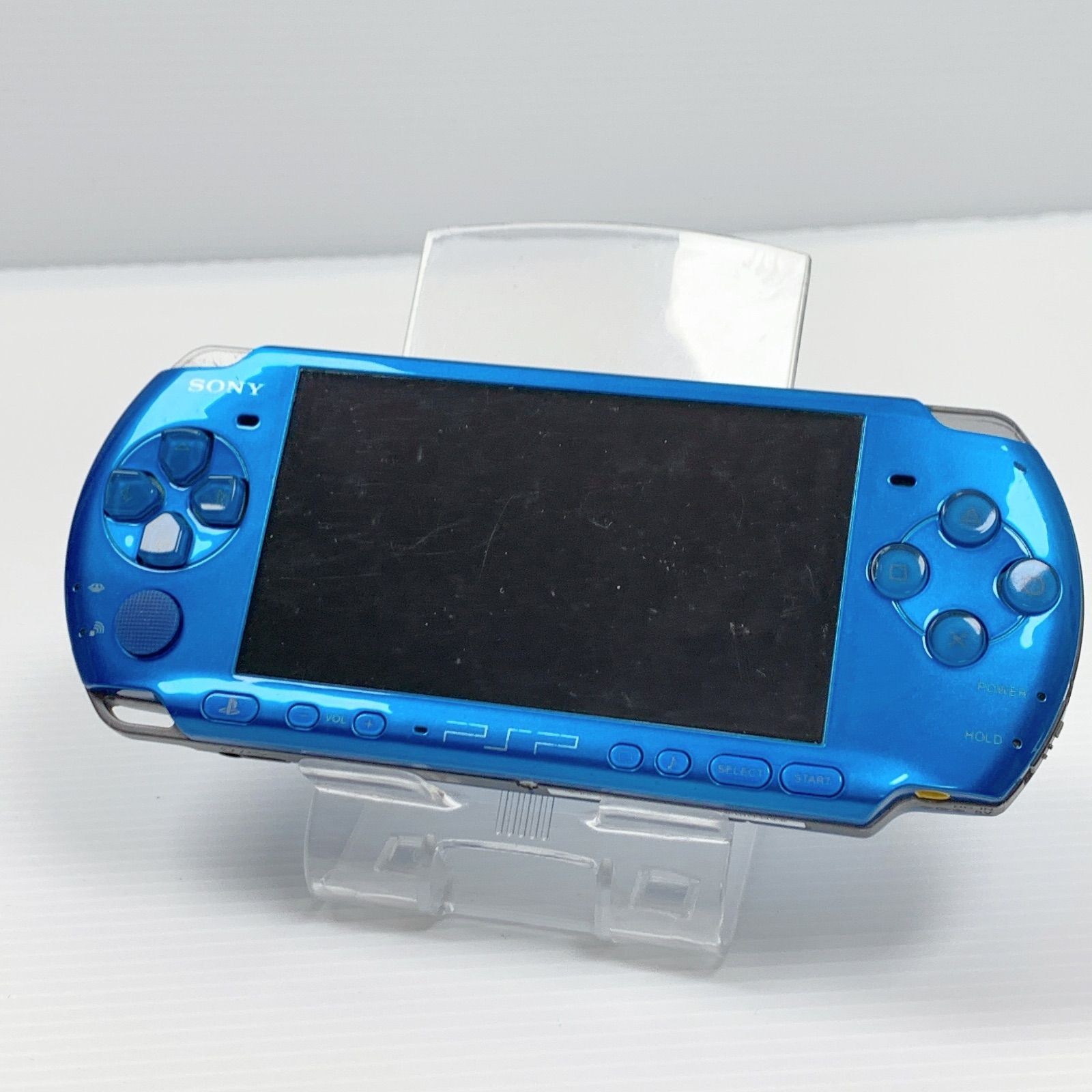 PSP Playstation Portable Vibrant Blue PSP 3000 VB Console USB cable Tested Japan