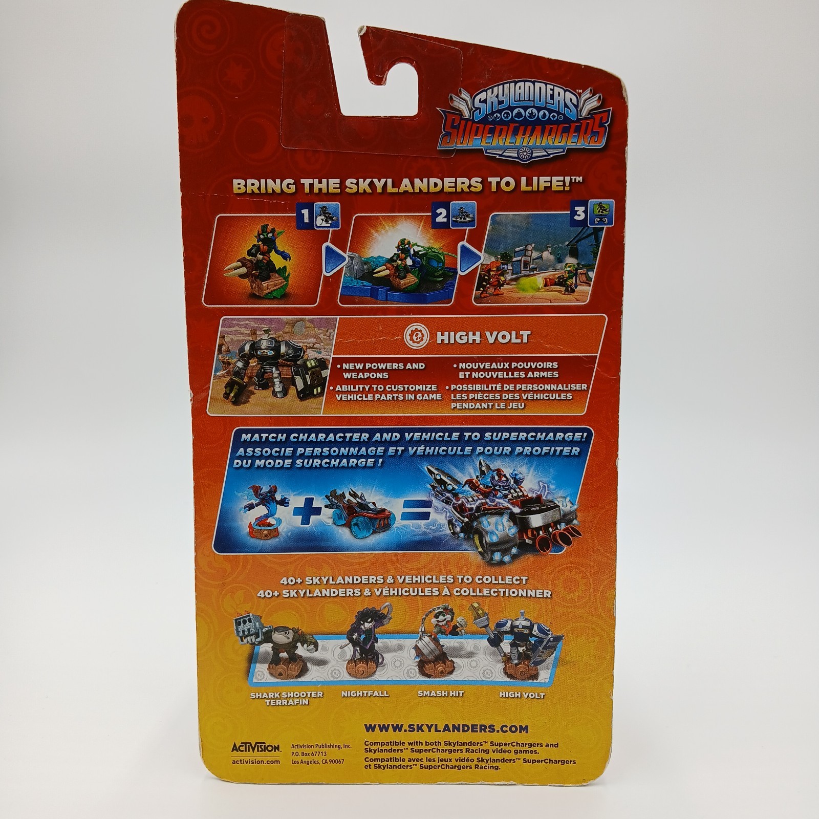 Skylanders Super Chargers High Volt Tech Figure Protect Surge BOX FLAWS READ