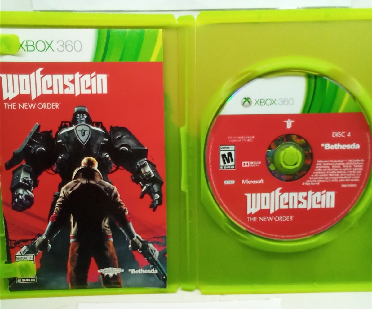 Wolfenstein: The New Order (Xbox 360, 2014) Complete Tested Working – Free Ship
