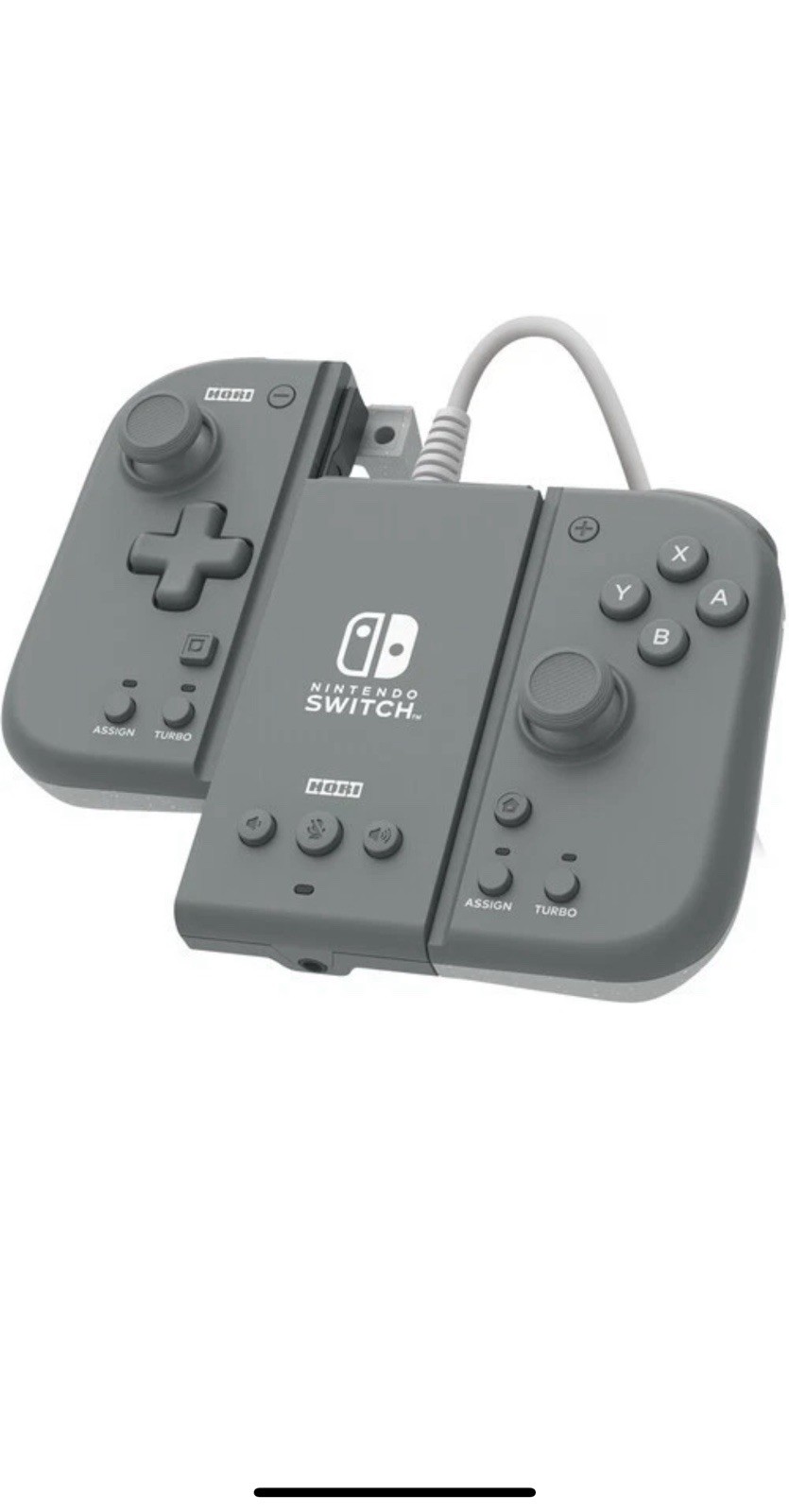 Switch Accessory: Controller – HORI Split Pad Compact Attachment Set – Slate Gra