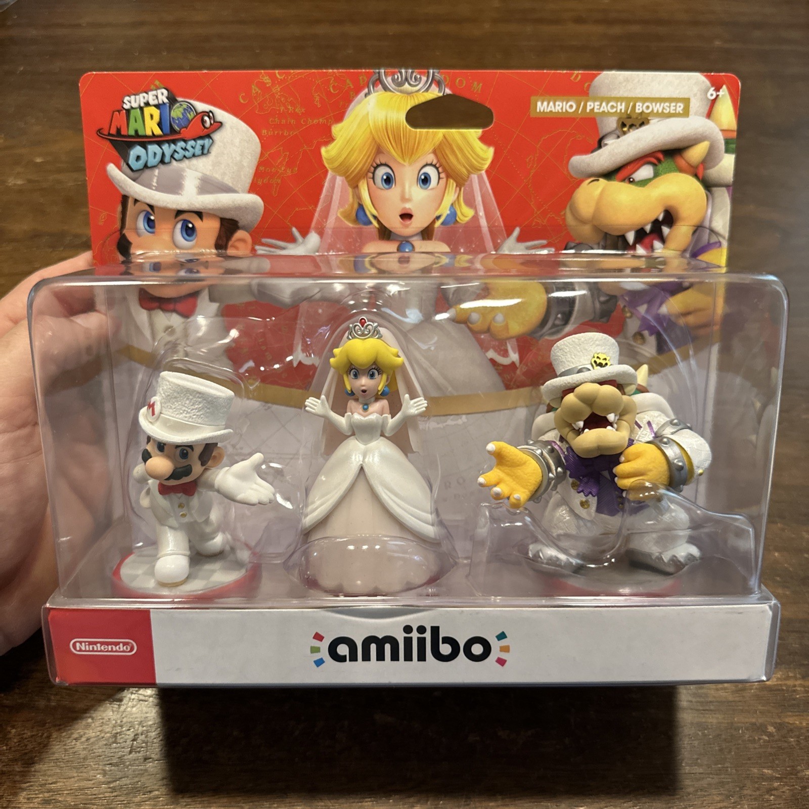 Mario Peach Bowser Wedding 3 Pack Amiibo – Brand New – Factory Sealed