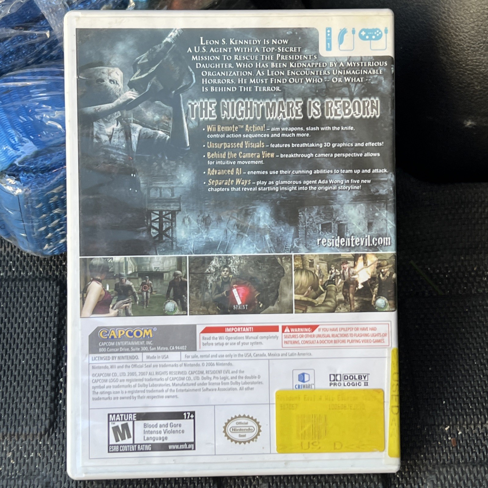 Resident Evil 4 — Wii Edition (Nintendo Wii, 2007) w Case and Manual