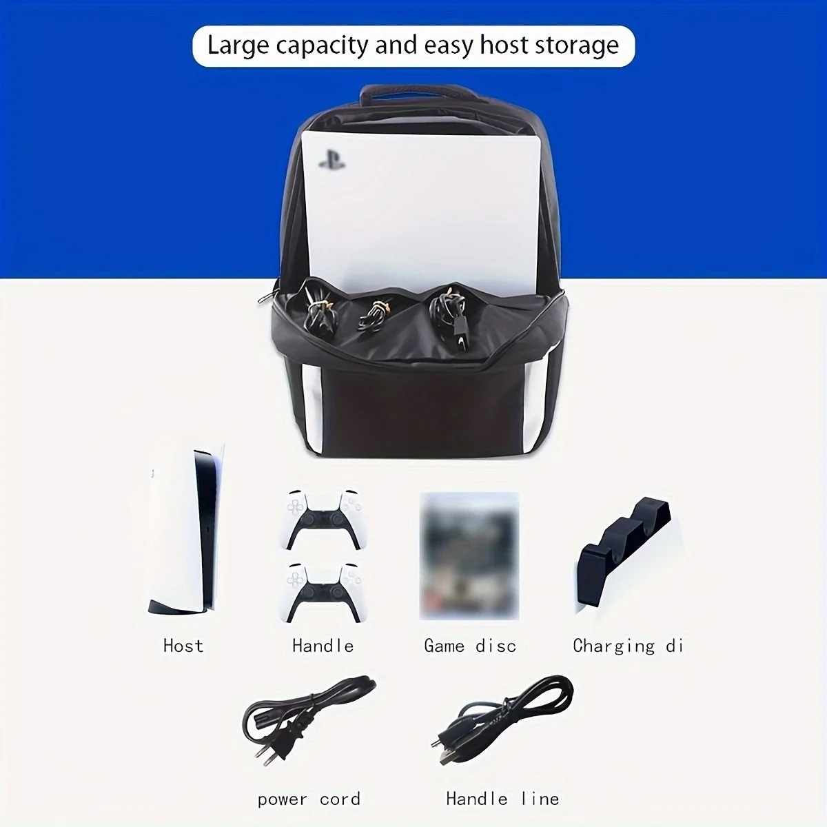 Travel Backpack For PS5 Console, Accessories, Protective Carrying Case Bag