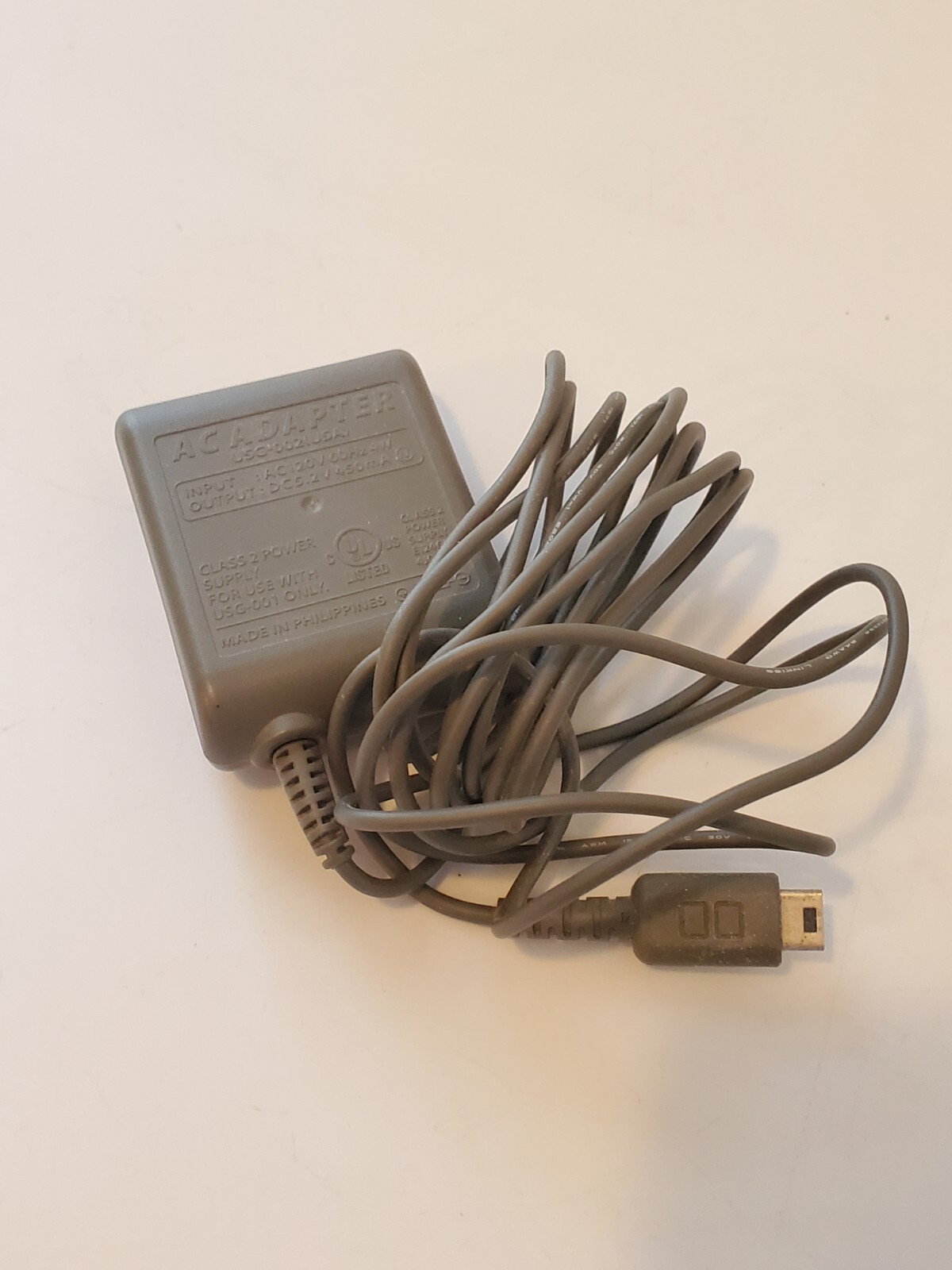 Nintendo DS Lite AC Adapter Charger Wall Plug USG-002 USG-001