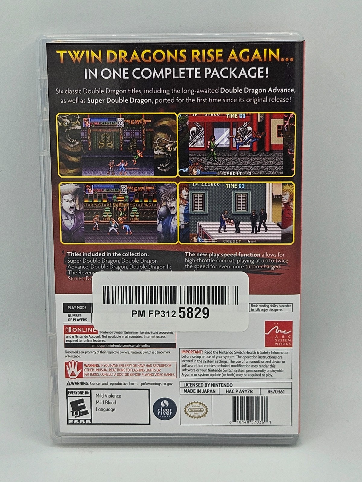 Double Dragon Collection – Nintendo Switch – Open – Good