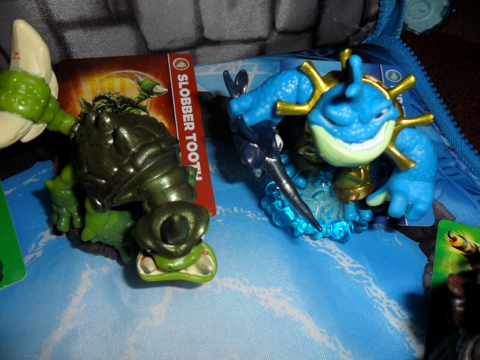 Skylanders Swap Force 8 Figure Lot W/ Cards, Countdown, Scorp, Bumble …