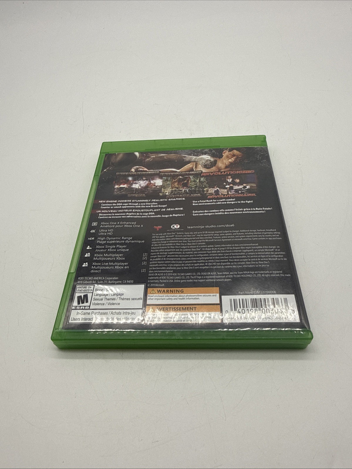 Dead or Alive 6 – Microsoft Xbox One Fighter Game – Rare – 4k Ultra HD