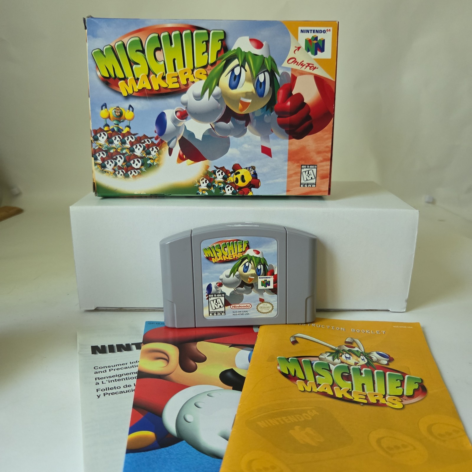 Mischief Makers Nintendo 64 N64 1997 Game Manual In Box 1 Player Everyone
