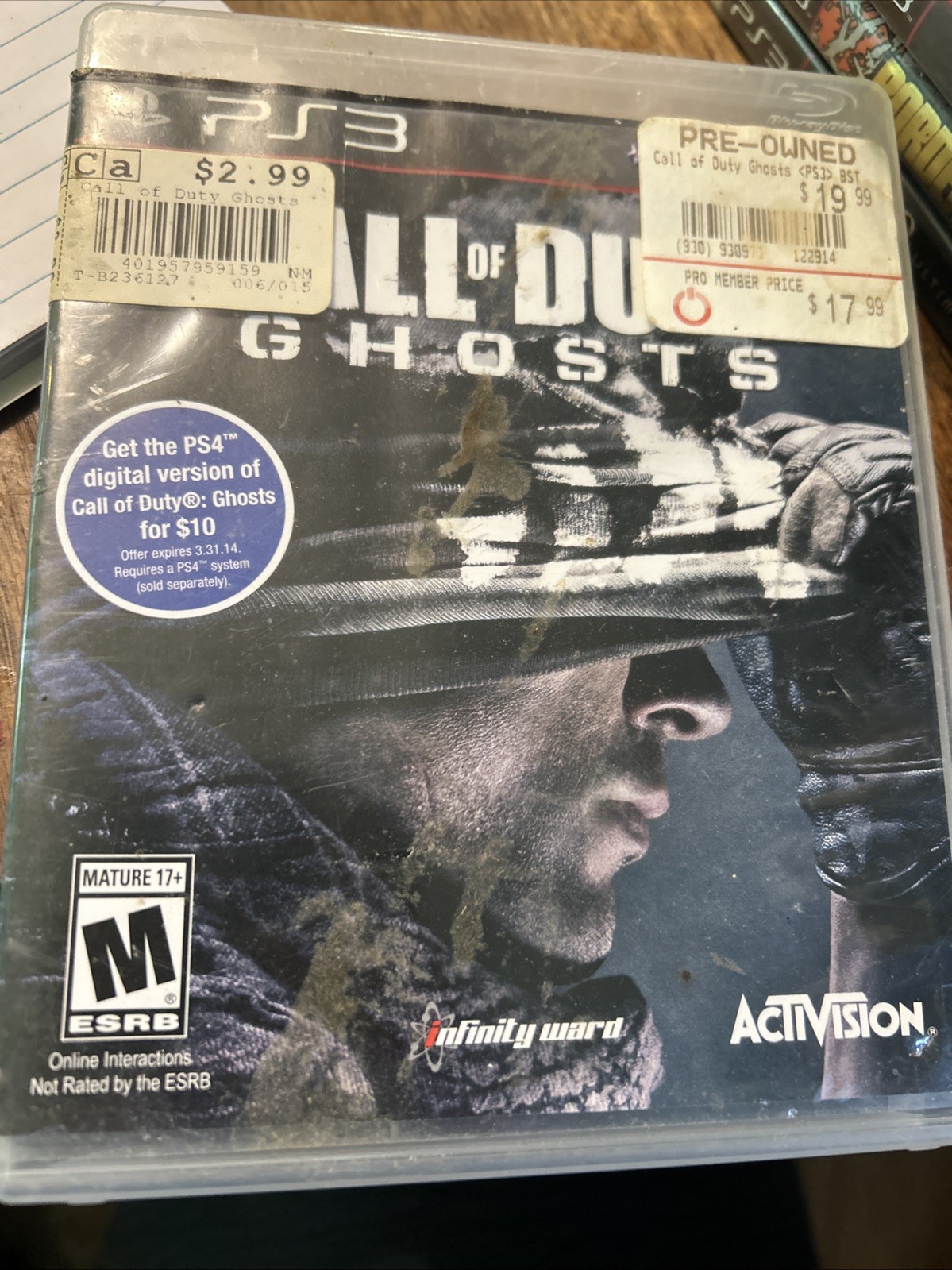Call Of Duty: Ghosts (Playstation 3 PS3) CIB EXCELLENT