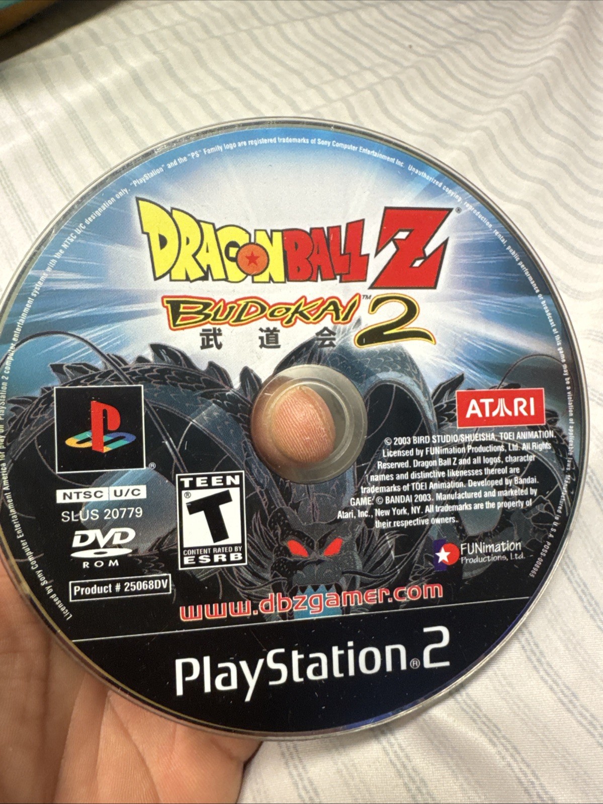 Dragon Ball Z: Budokai 2, Sony PlayStation 2 (PS2), Disc Only, Tested, Excellent