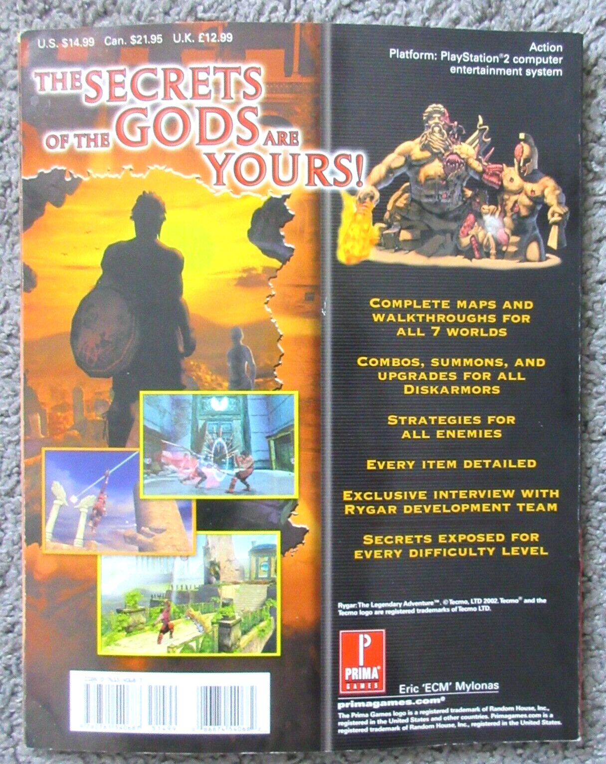 VTG 2003 PRIMAS STRATEGY GUIDE RYGAR LEGENDARY ADVENTURE TECMO