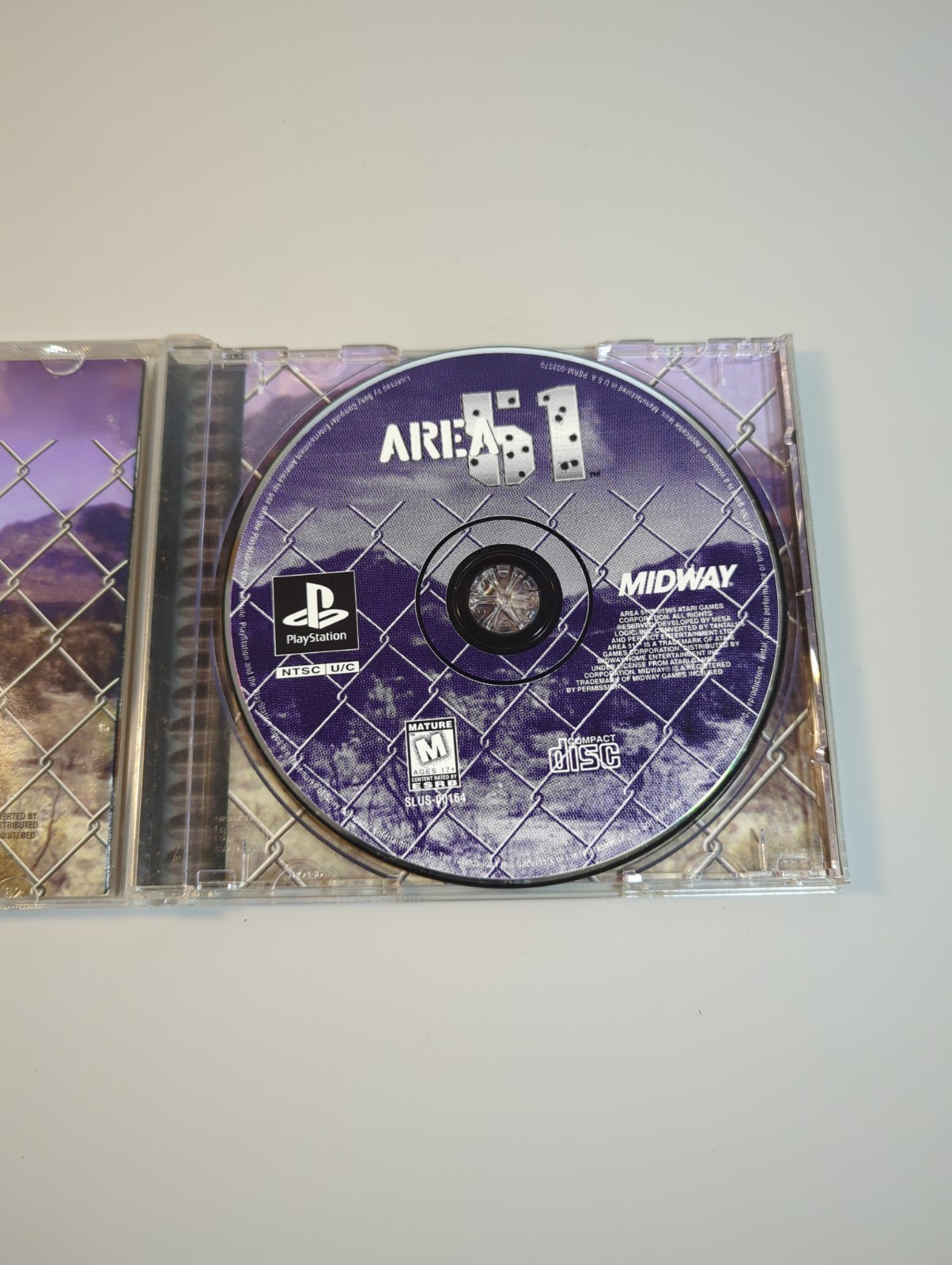 Sony PlayStation PS1 Area 51 Complete CIB – Black Label Midway Arcade Classic