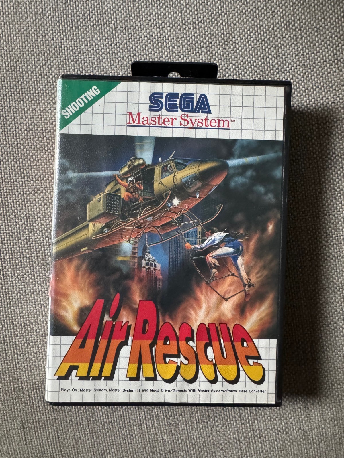 Master System AIR RESCUE Game Boxed PAL REGION FREE (Works on US Consoles)