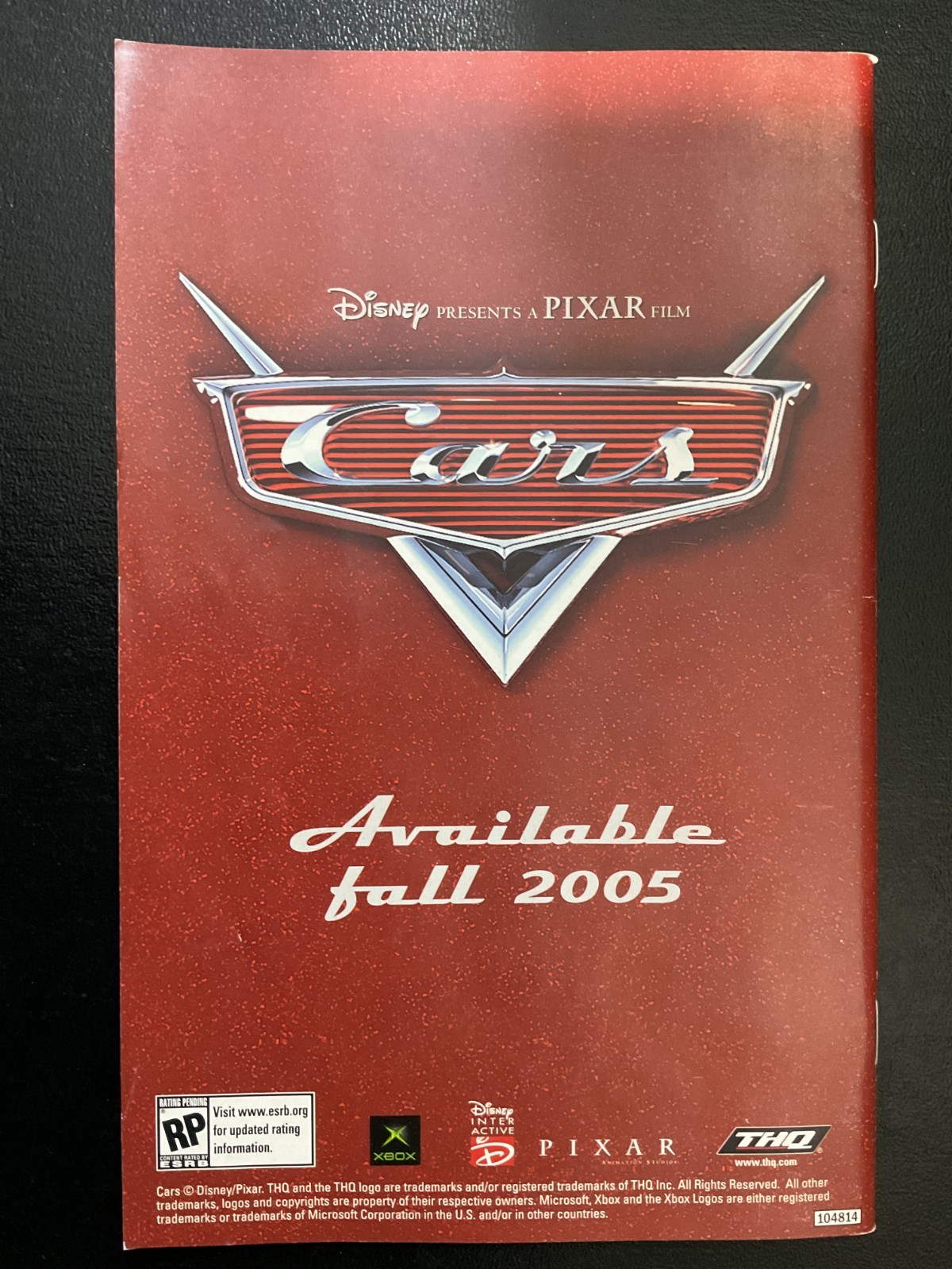 The Incredibles Microsoft XBOX Instruction Manual Only