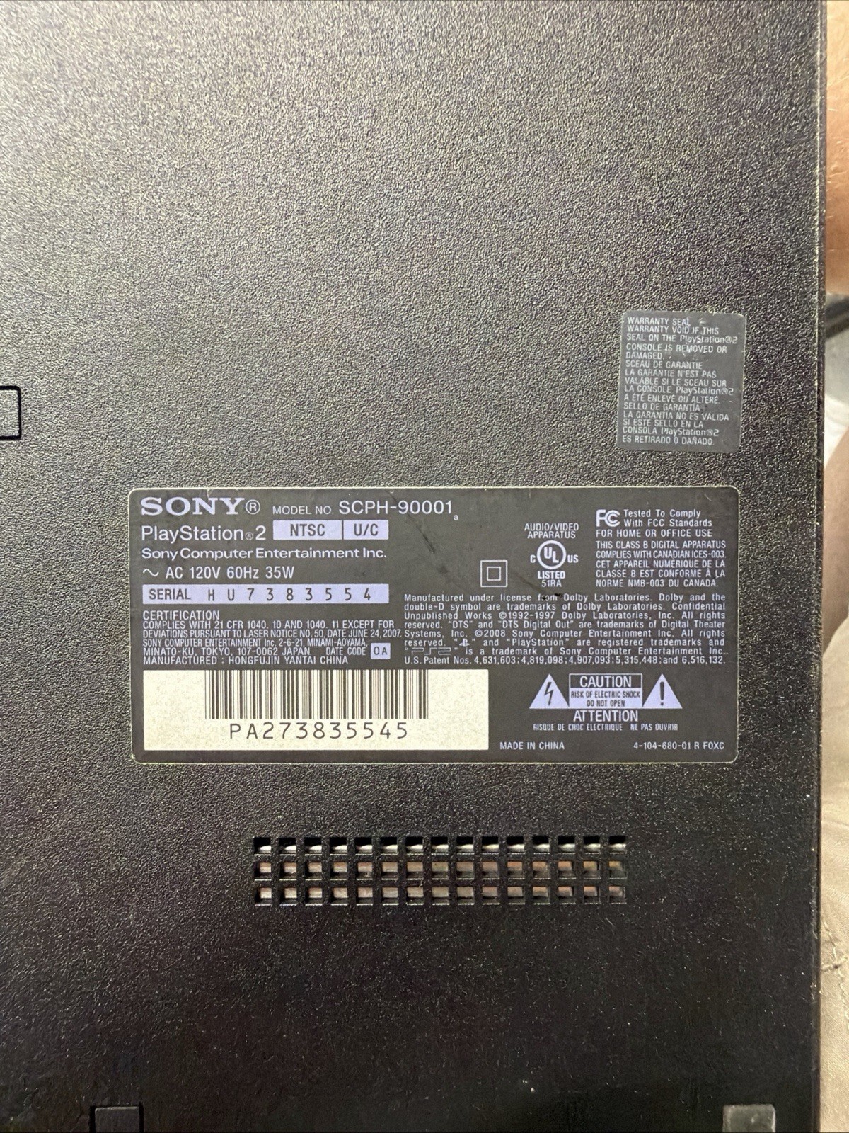 Sony PlayStation 2 PS2 Slim Console Bundle SCPH-90001 OEM Cables AV to HDMI Test