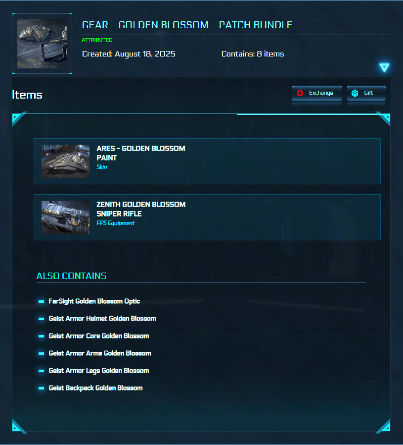 Star Citizen – Golden Blossom – Patch Bundle