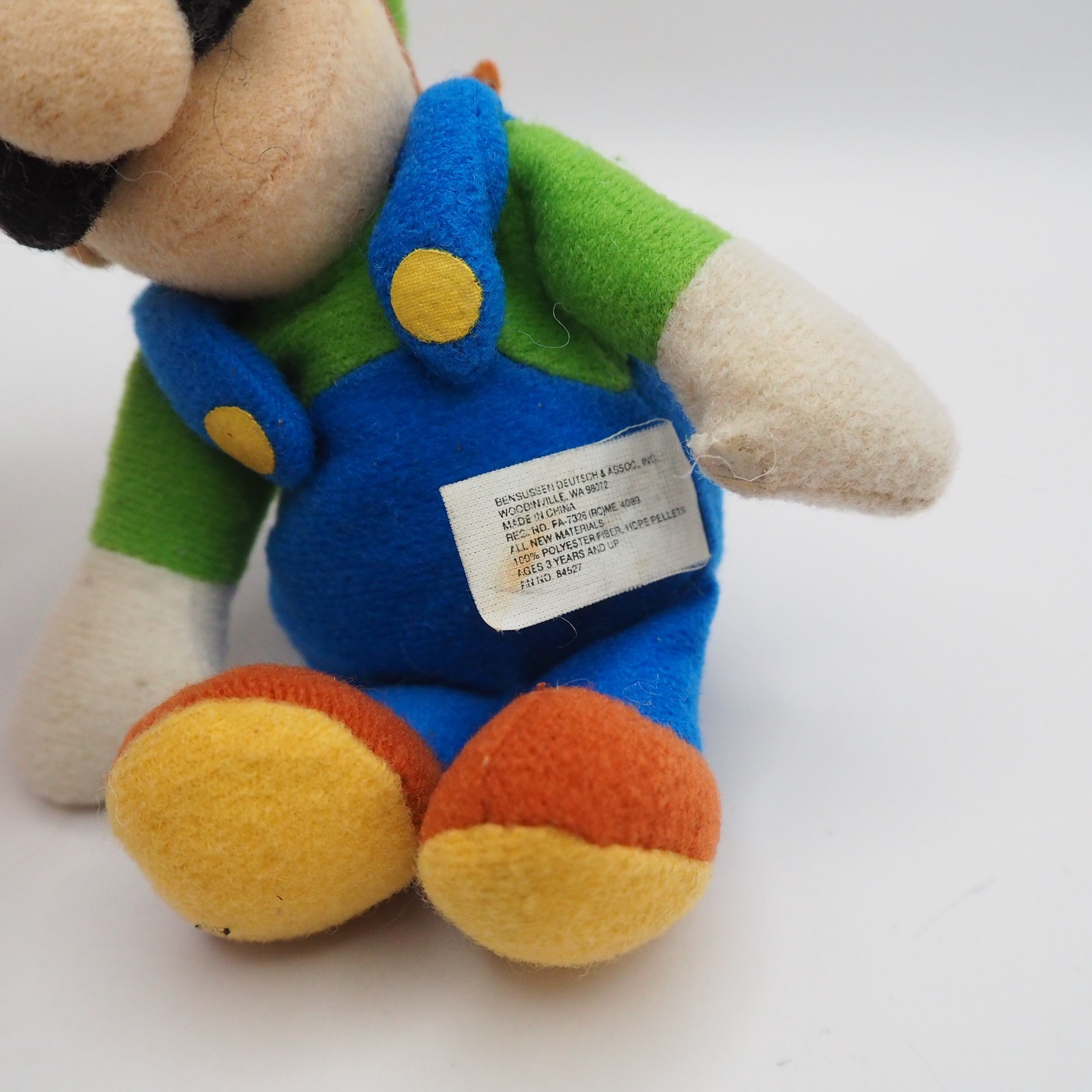 JK56 JUNK Super Mario Bros Luigi Nintendo BD&A mascot beanie Plush 5″ Toy Doll