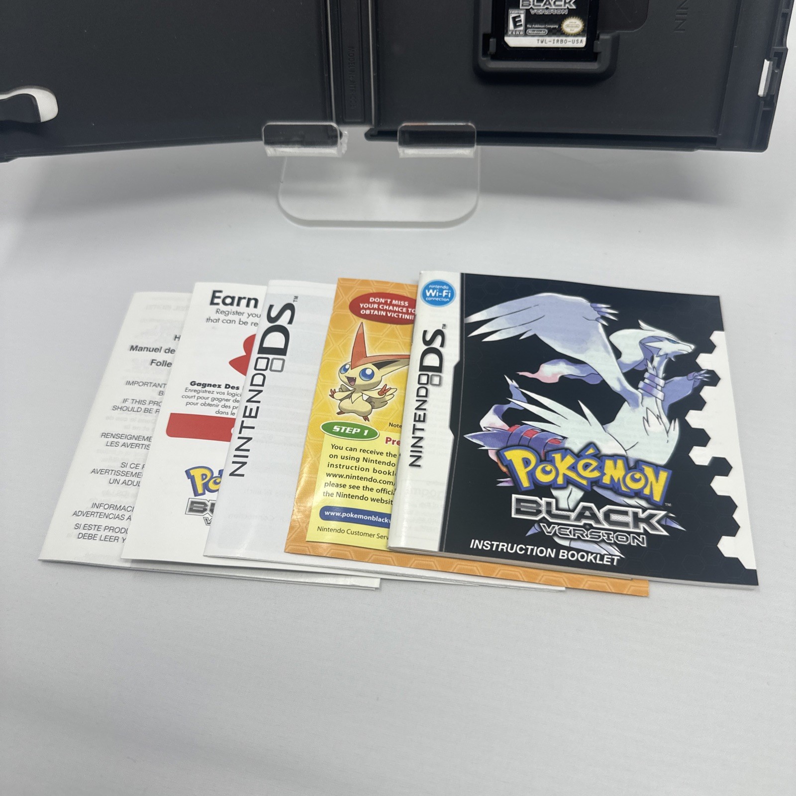 Pokemon Black Version 1 [Nintendo DS – Authentic] CIB Complete Game Case Inserts