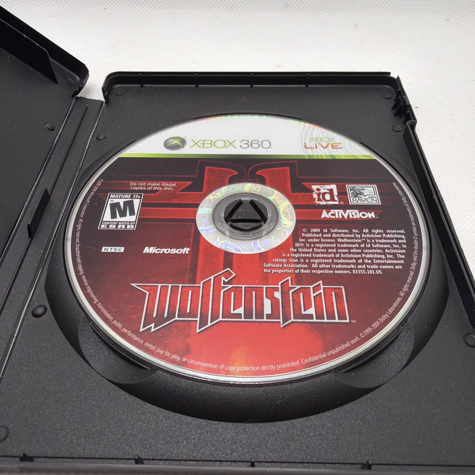 Wolfenstein (Xbox 360, 2009) Disc Only