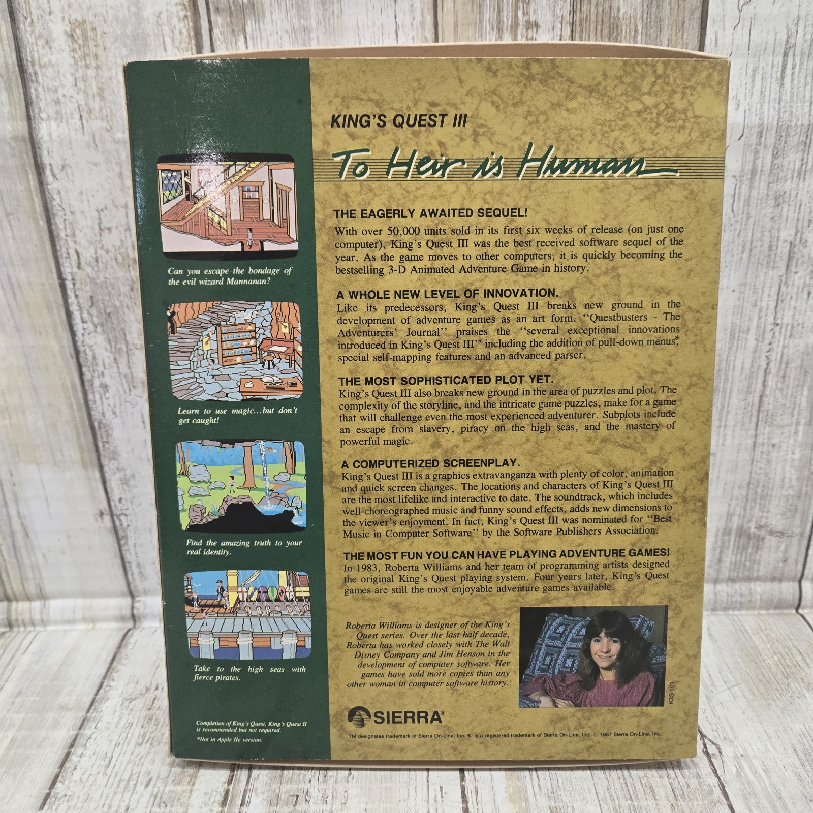 King’s Quest III: To Heir is Human (5.25″ Sierra) PC Big Box MS-DOS Without 3.5s