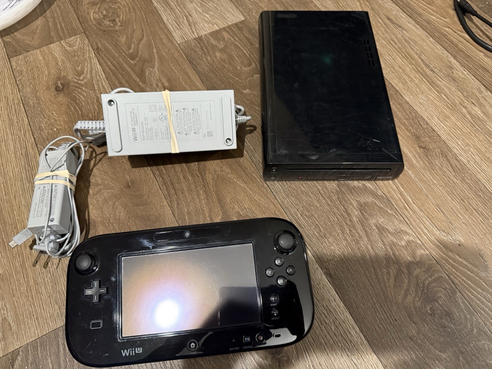 Nintendo Wii U WUP-101 Black Console 32GB w/ Gamepad WUP-010 Works TESTED