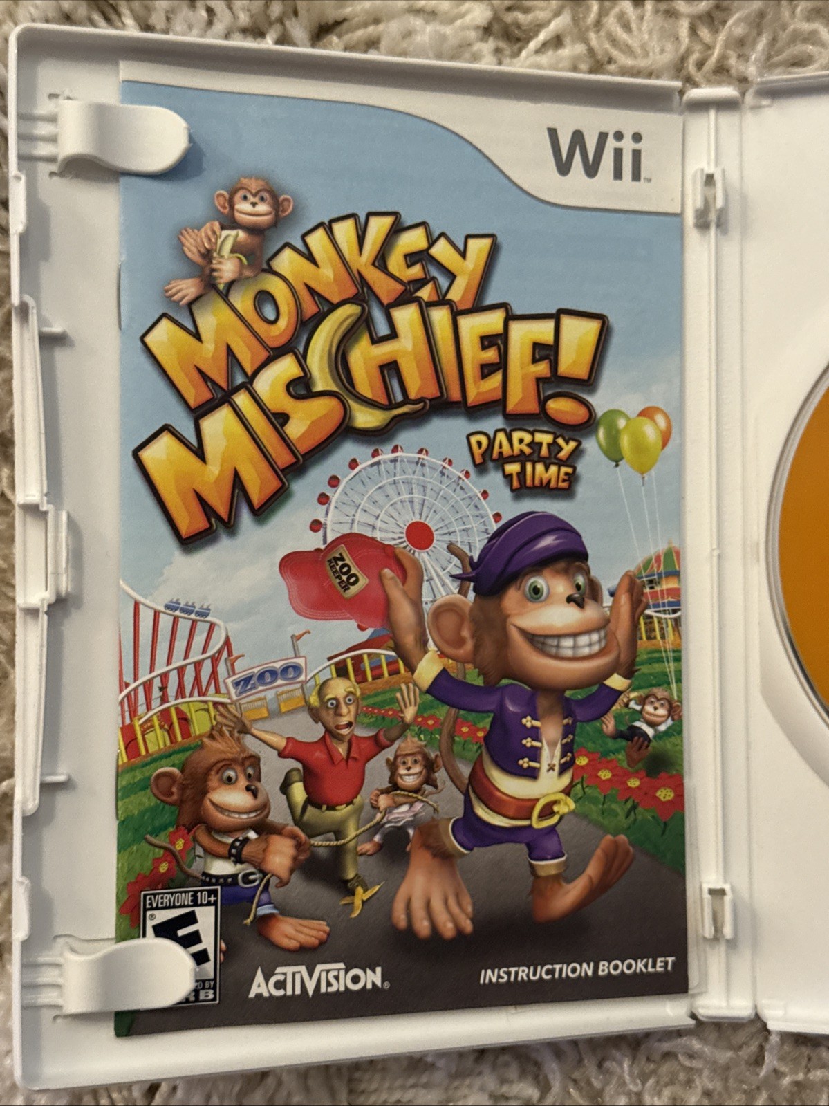Monkey Mischief! Party Time | Nintendo Wii, 2008 | Tested & Works