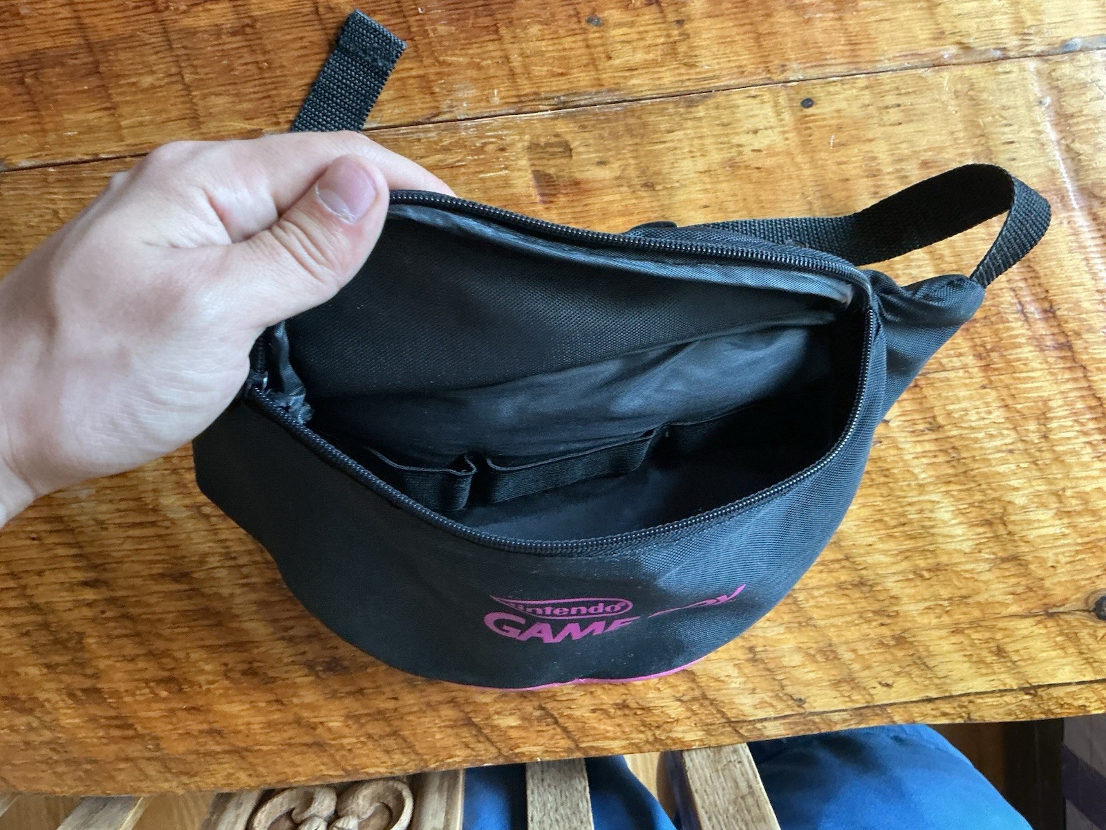 Vintage 90s Nintendo Game Boy Hot Pink Black Fanny Pack Waist Case Bag Travel