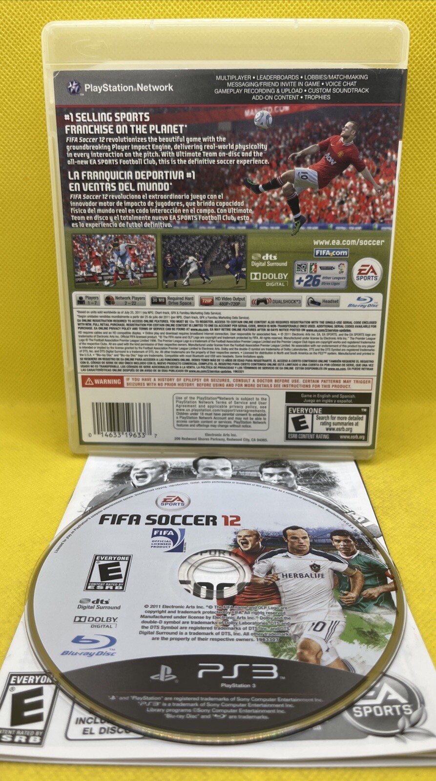 FIFA Soccer 12 (Sony PlayStation 3, 2011, PS3 w/ Manual, Works Great)