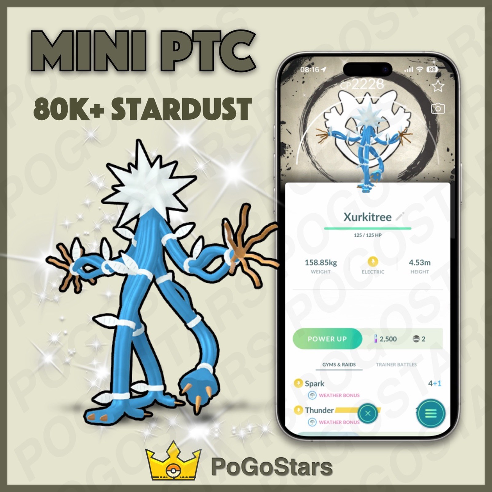 Pokémon PTC Go – Shiny Xurkitree – GO Fest 2026✨Special Background✨