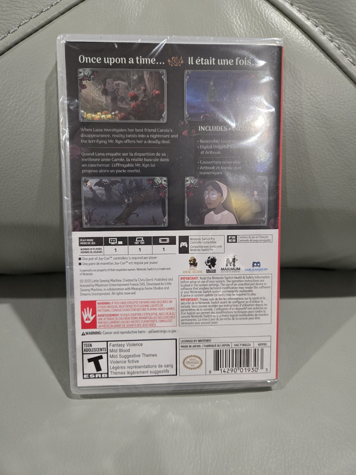 New Sealed Bye Sweet Carole Nintendo Switch Game