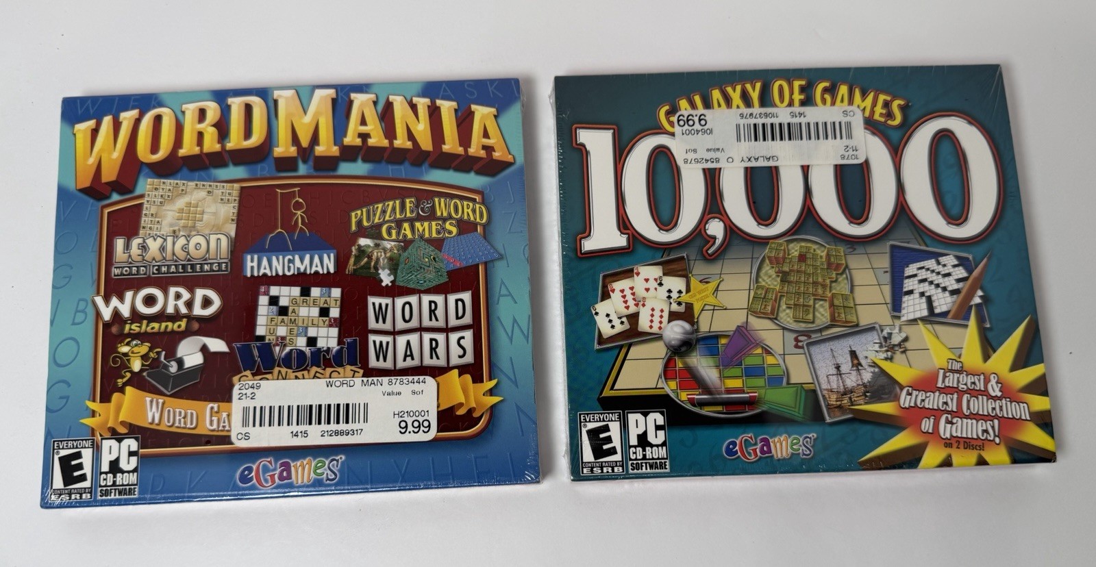 NEW Word Mania & Galaxy Of Games 10,000 PC Game Lot 2006-2007 Egames Sealed