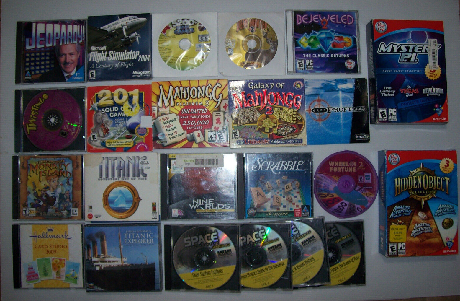 Lot of 20+ Vintage Computer PC Games, + Vintage PC Software, Y2K, 1990s – 2000s
