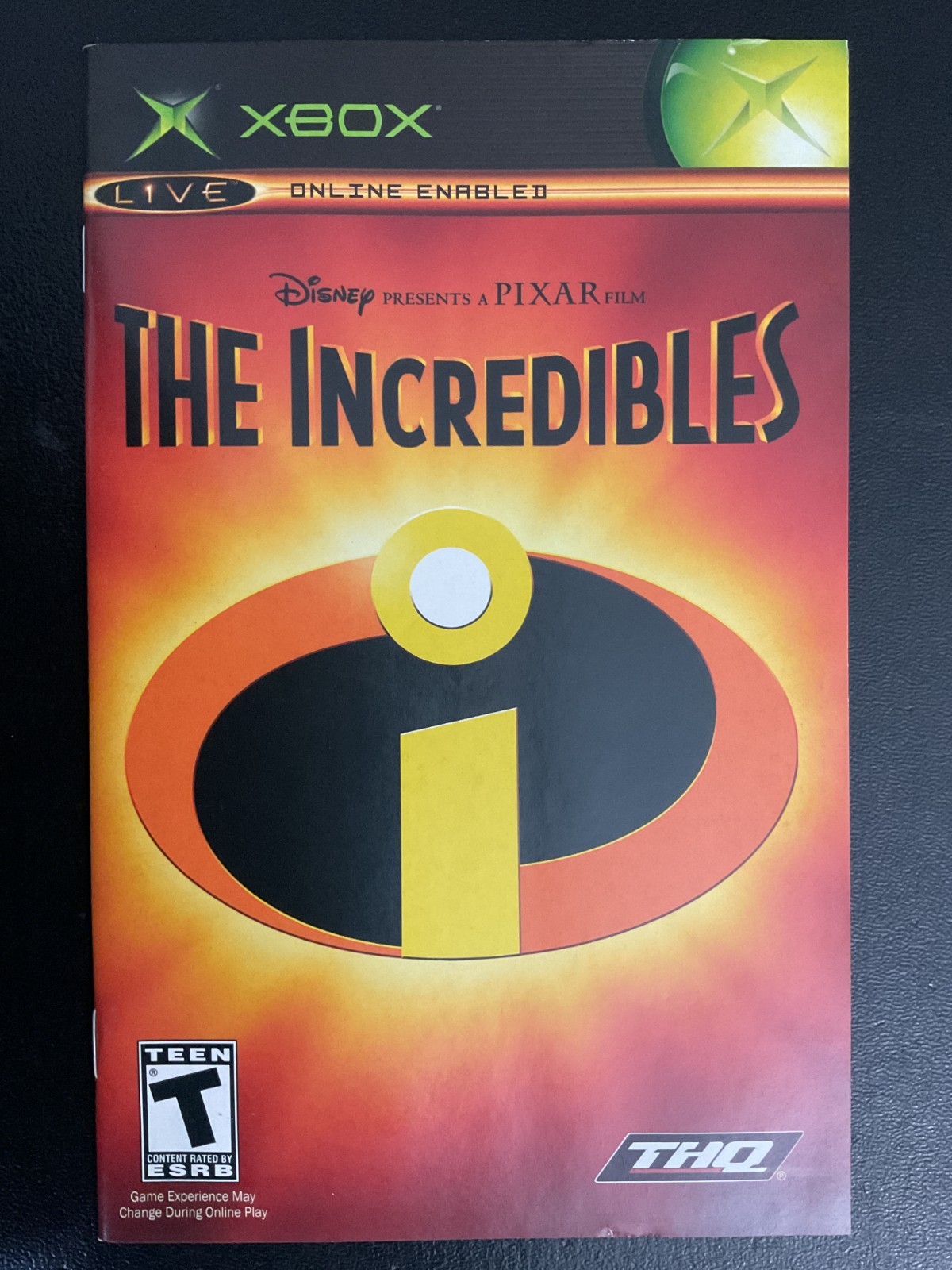 The Incredibles Microsoft XBOX Instruction Manual Only