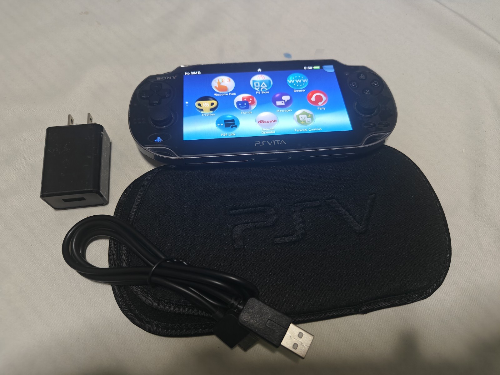 Sony PS Vita 1000 3G PCH-1100 Black Console New Screen & Backcover