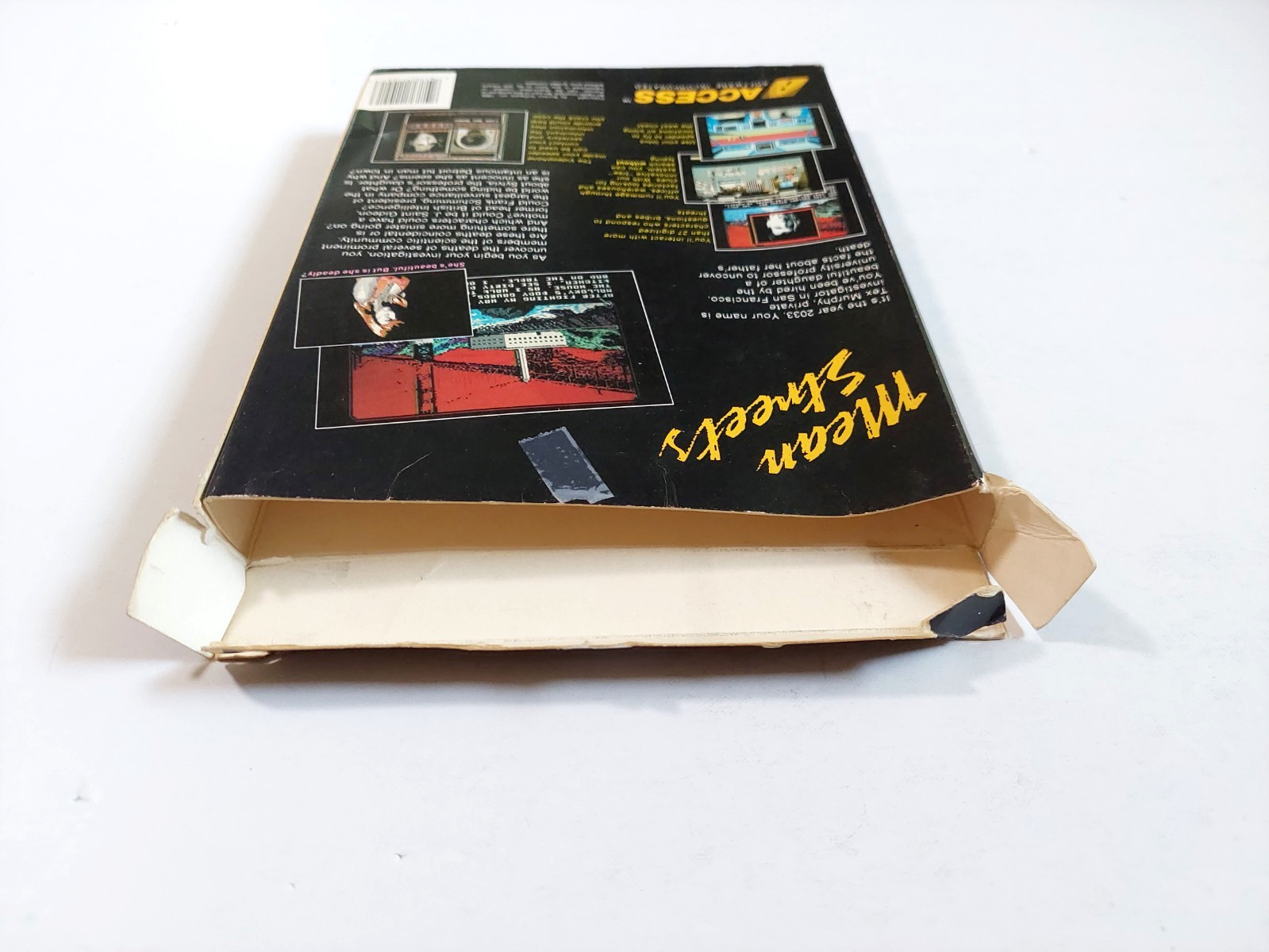 Mean Streets Commodore 64 1989 W/Manual Box Access Floppy Untested Tex Murphy