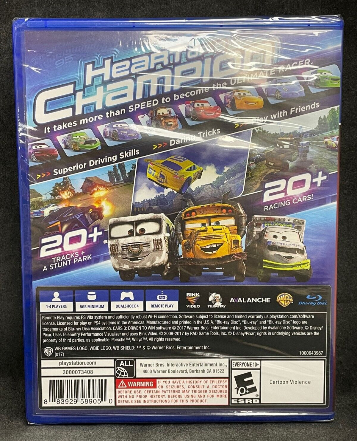 Cars 3: Driven to Win (Sony PlayStation 4, 2017) BRAND NEW / Region Free