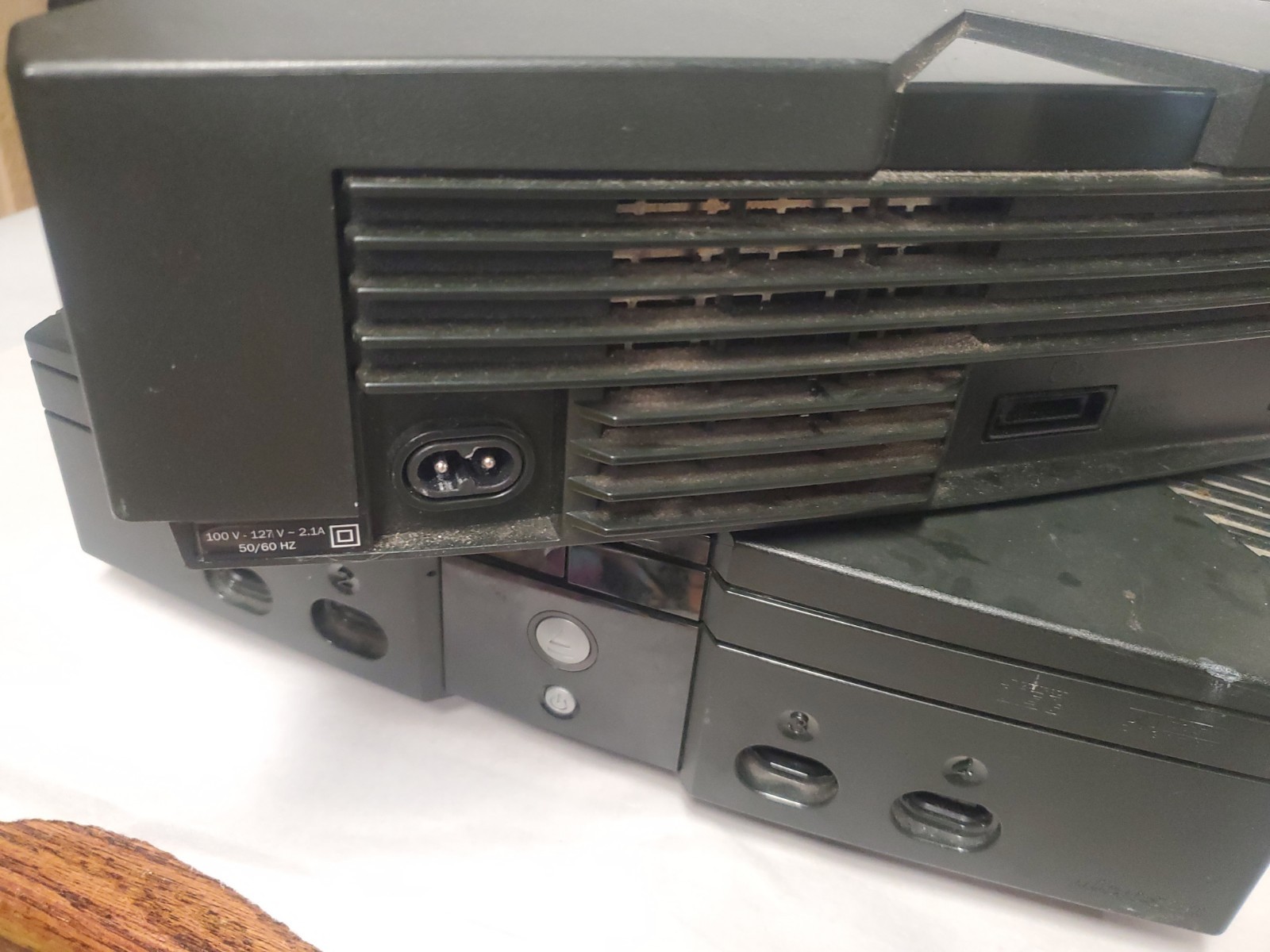 2 Microsoft Original Xbox Console, Tested For Power Only, For Parts Or Repair