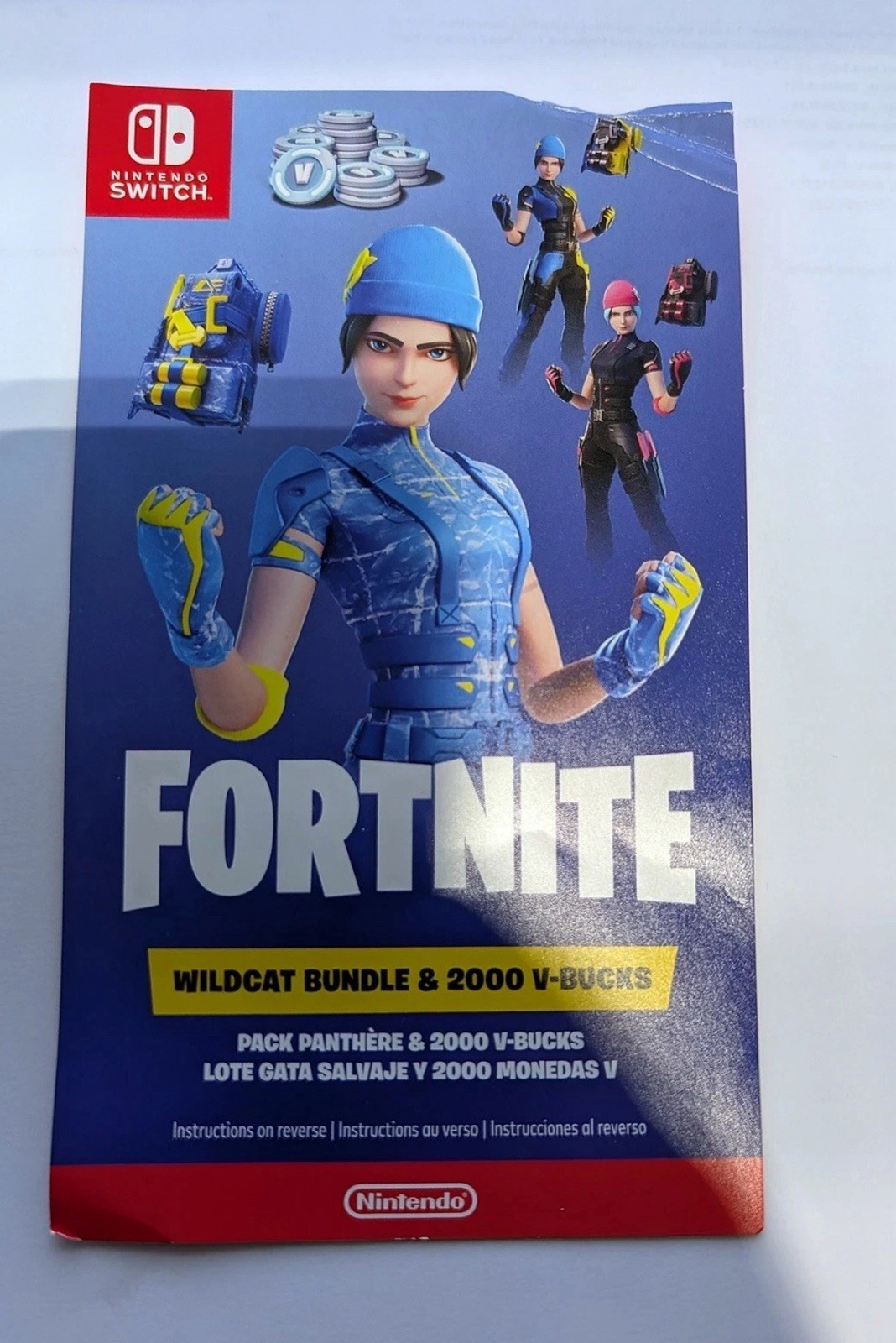 Nintendo Switch Fortnite Wildcat Code READ PHOTO