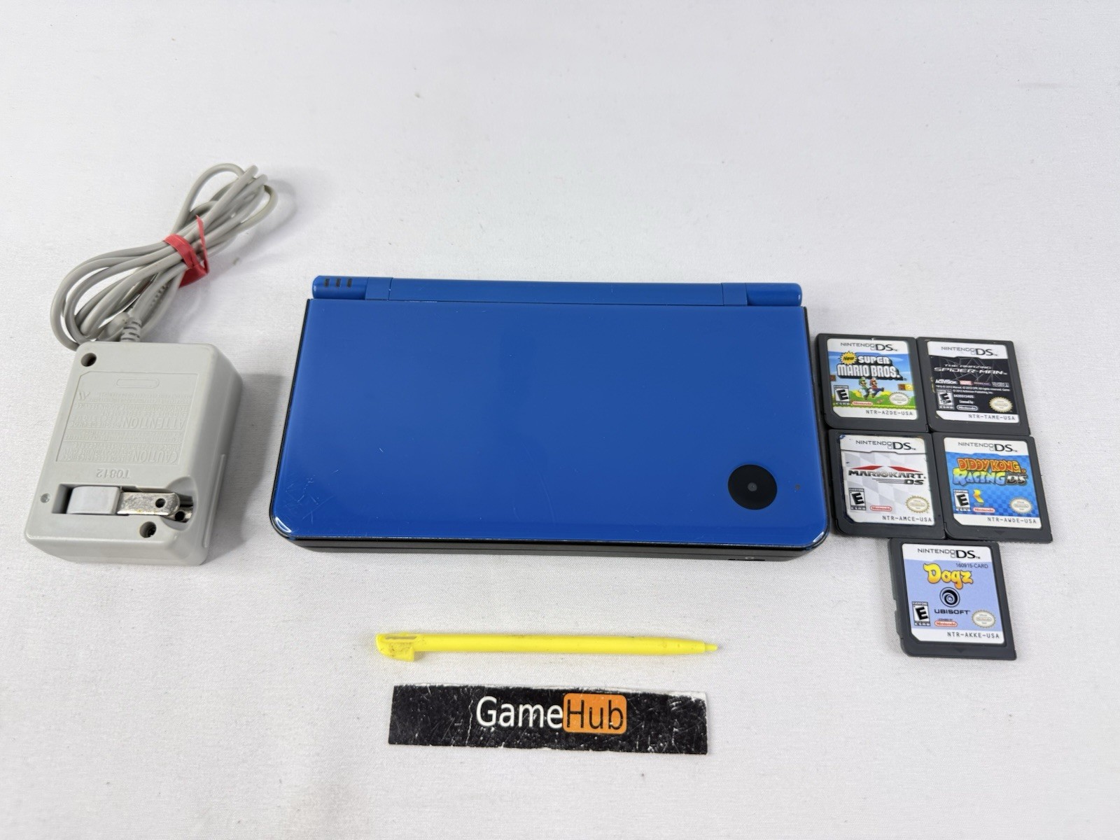Nintendo DSi XL Handheld Game Console UTL-001 Midnight Blue, 5 Games & Charger