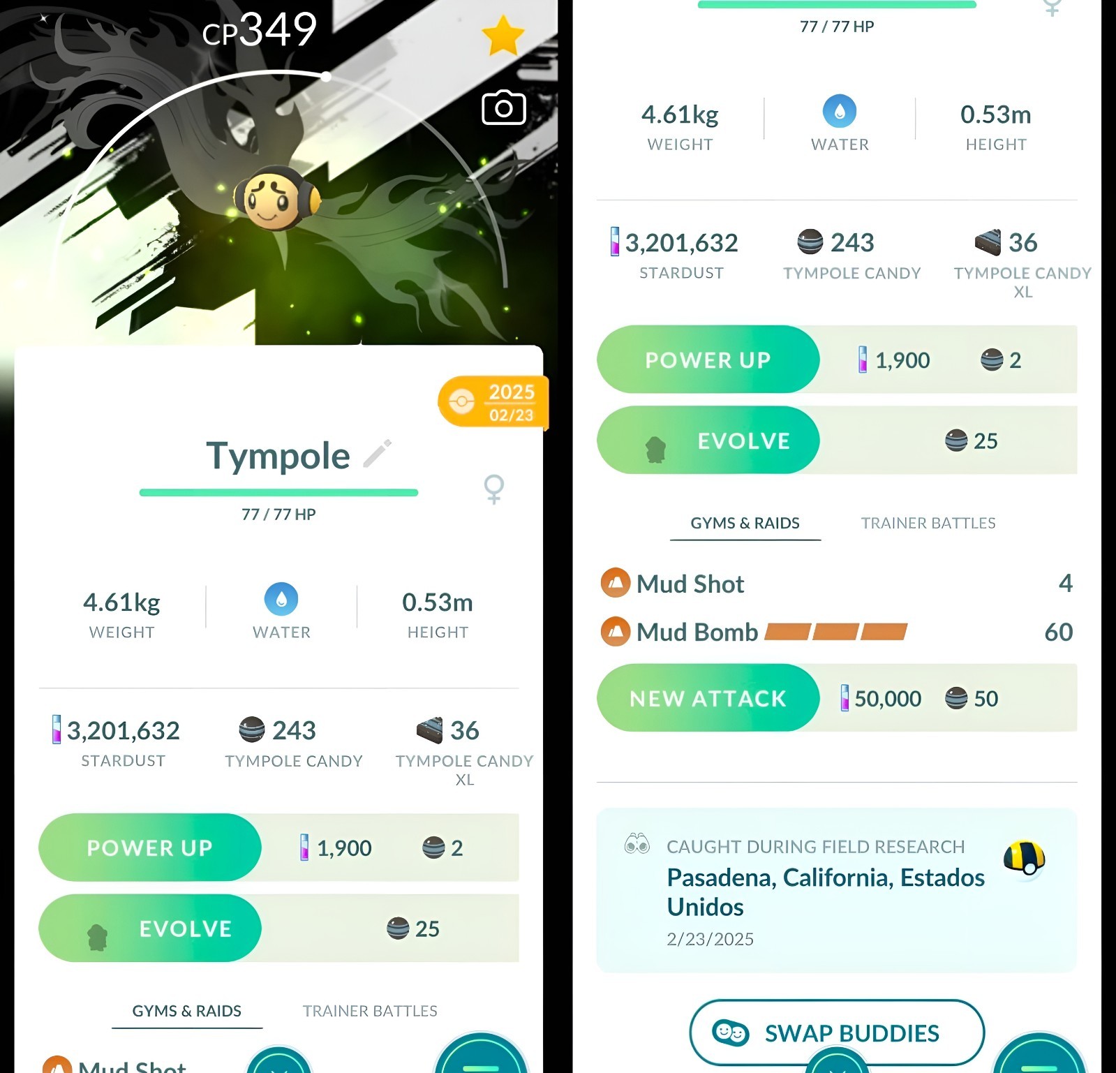 Shiny Tympole with black and white BG | Registered | Tr-de Go✨