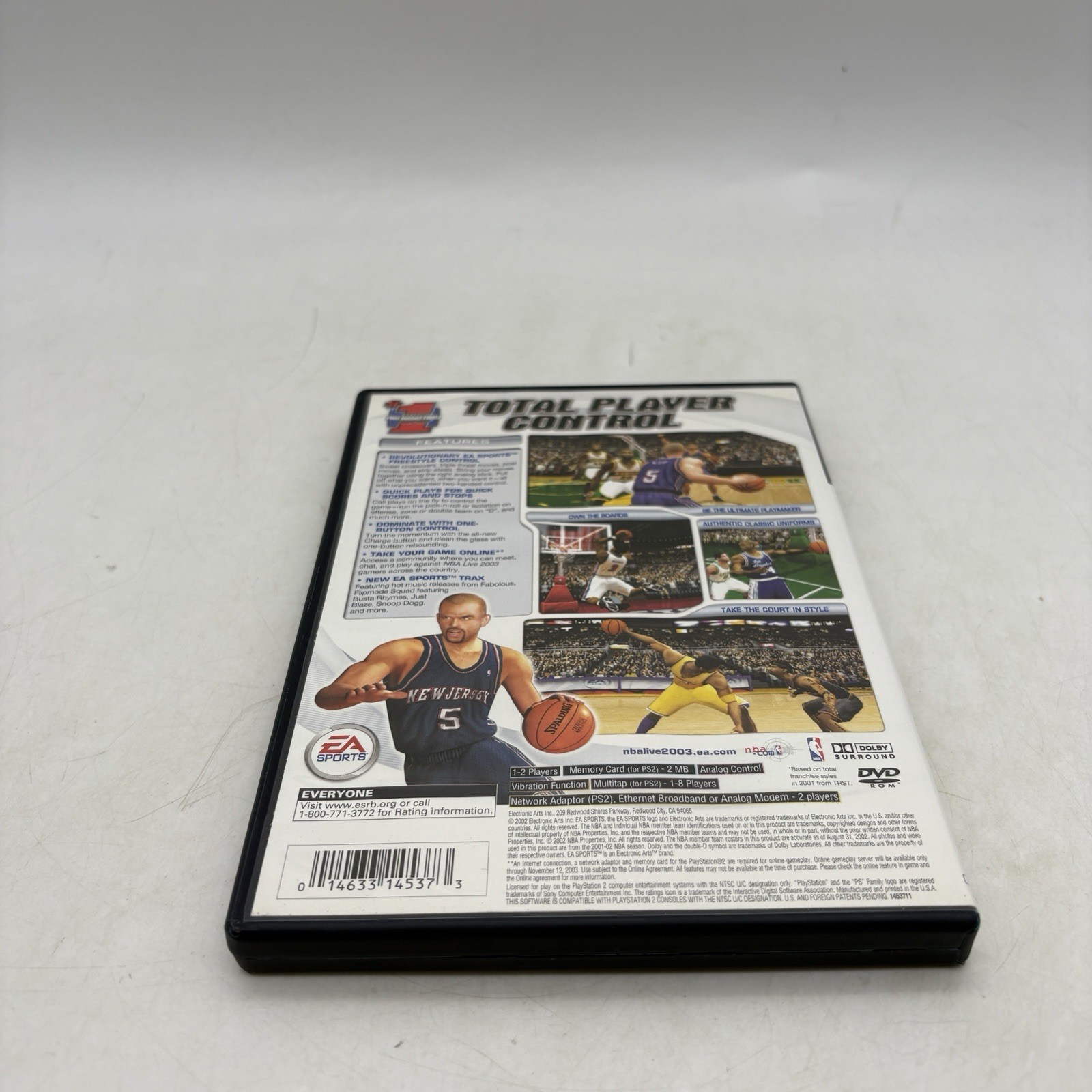 NBA Live 2003 (PS2, 2002) CIB Complete w/ Manual & Soundtrack – Tested