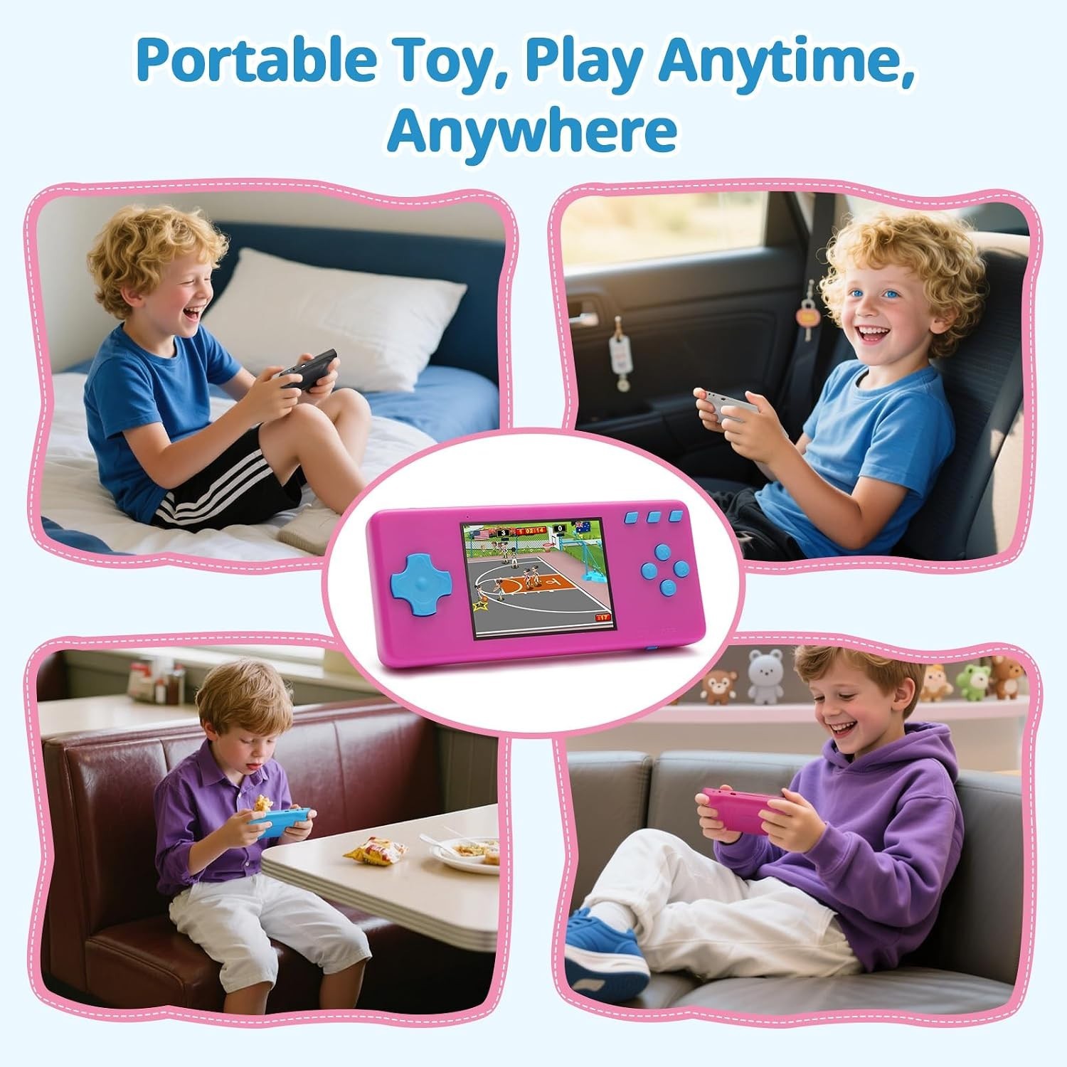 3.2-Inch Handheld Game Console with 300 Retro Games – Perfect Kid Gift in Blu…