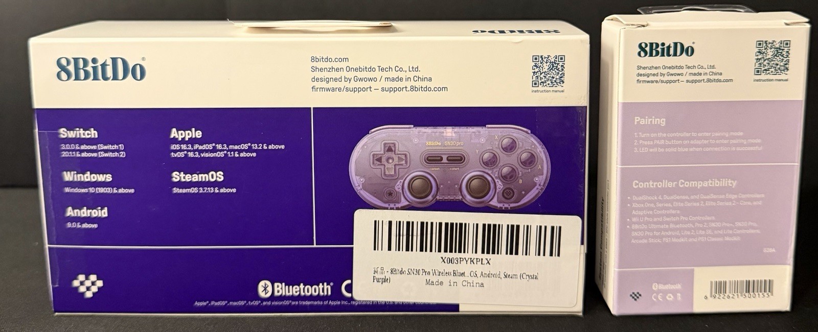 8BitDo SN30 Pro Bluetooth Gamepad for Switch, Windows, Android, Apple & Receiver